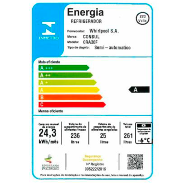Geladeira Consul Degelo Seco 261L 1 Porta 220V - CRA30FBBNA-Imagem 4