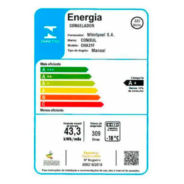 Freezer Horizontal Consul 309L 220V - CHA31-Imagem 3