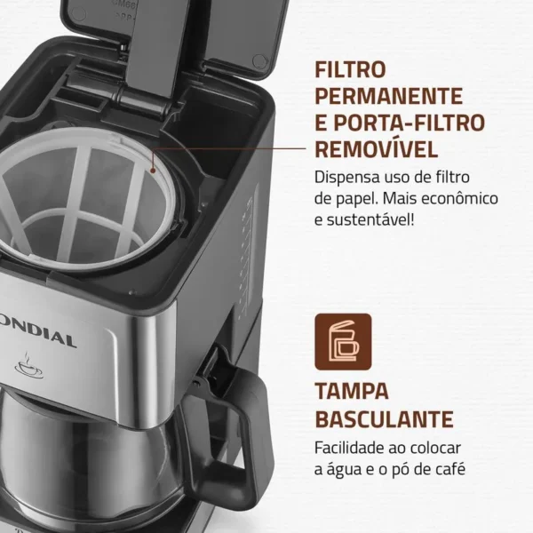 Cafeteira Elétrica Mondial C-43-20X-SI-Imagem 4